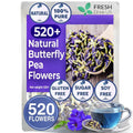 Premium Butterfly Pea Flowers, Tea Bags, 100% Natural and Pure from Butterfly Pea Flowers, Hand-made, Made With Natural Materials-Corn Fiber Tea Bag, Sugar/Caffeine/Gluten Free