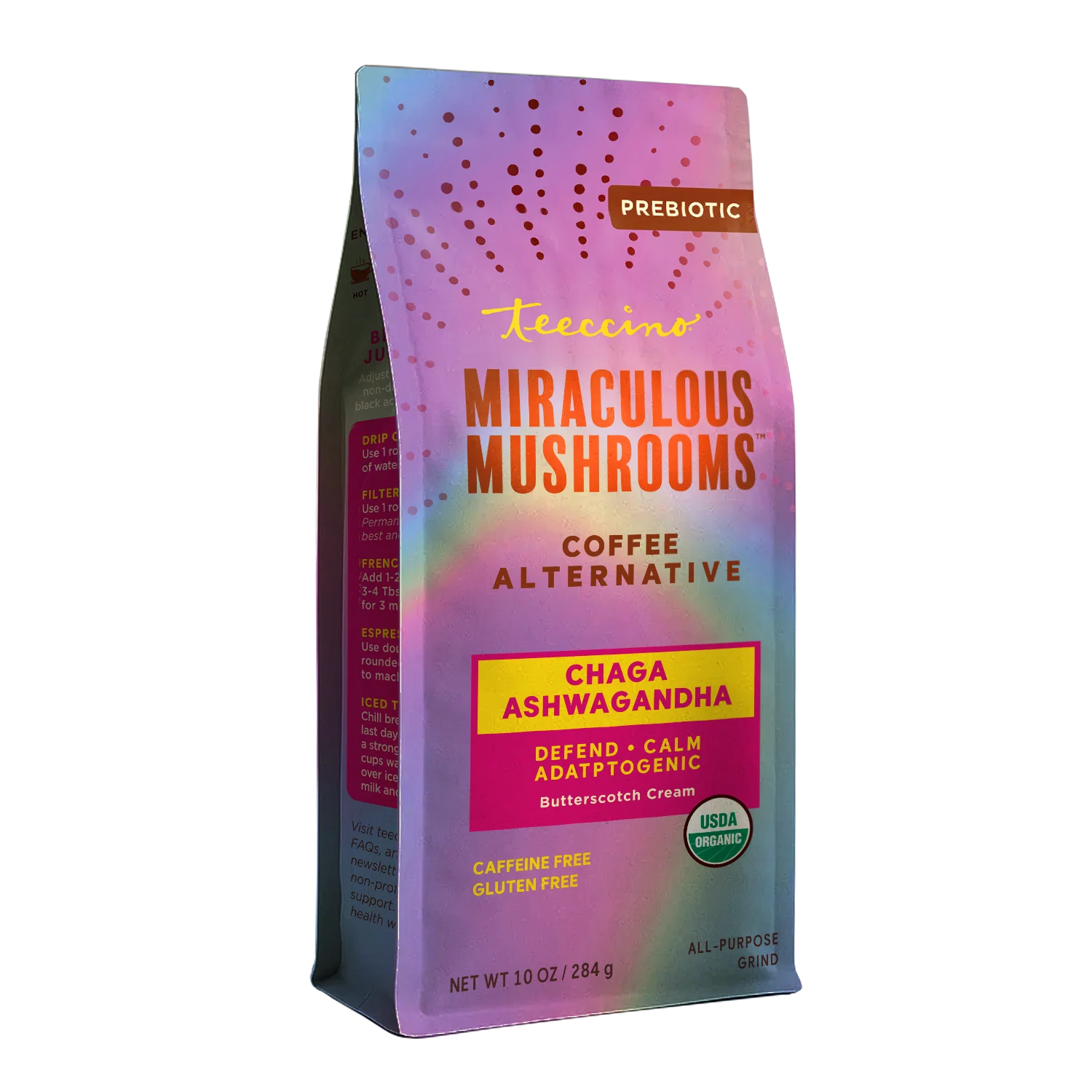 Chaga Ashwagandha Butterscotch Cream Mushroom Herbal Coffee
